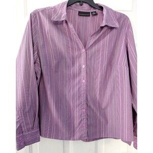 Attention Career-Casual Purple Long sleeve Blouse